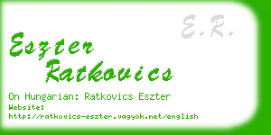 eszter ratkovics business card